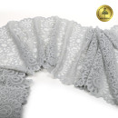 Кружево-стрейч KRUZHEVO арт.TBY.YSTL00839 шир.205мм цв.L2475 серый уп.25м